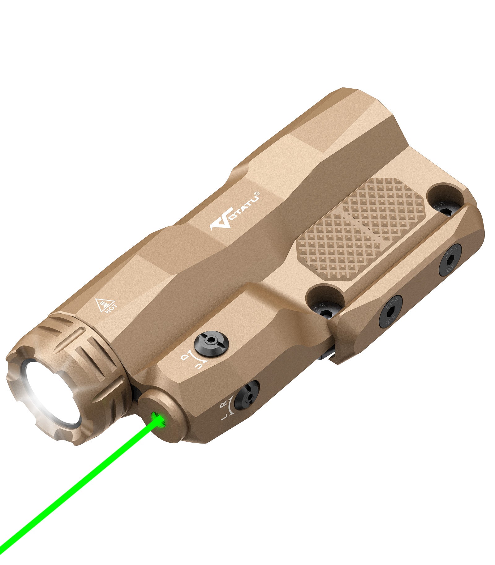 VOTATU M6L-G Flashlight Laser Combo 2400LM | Picatinny & M-LOK | Tan