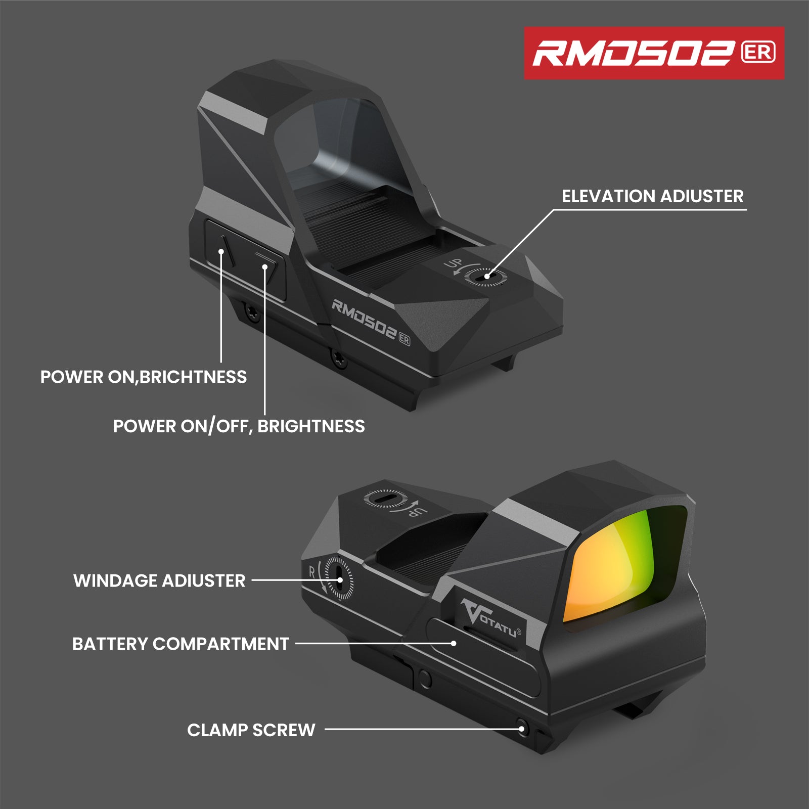 【激レア】ANYONE Red Dot VOTATU RMD502-ER Red Dot Sight Shake Awake Reflex Sight