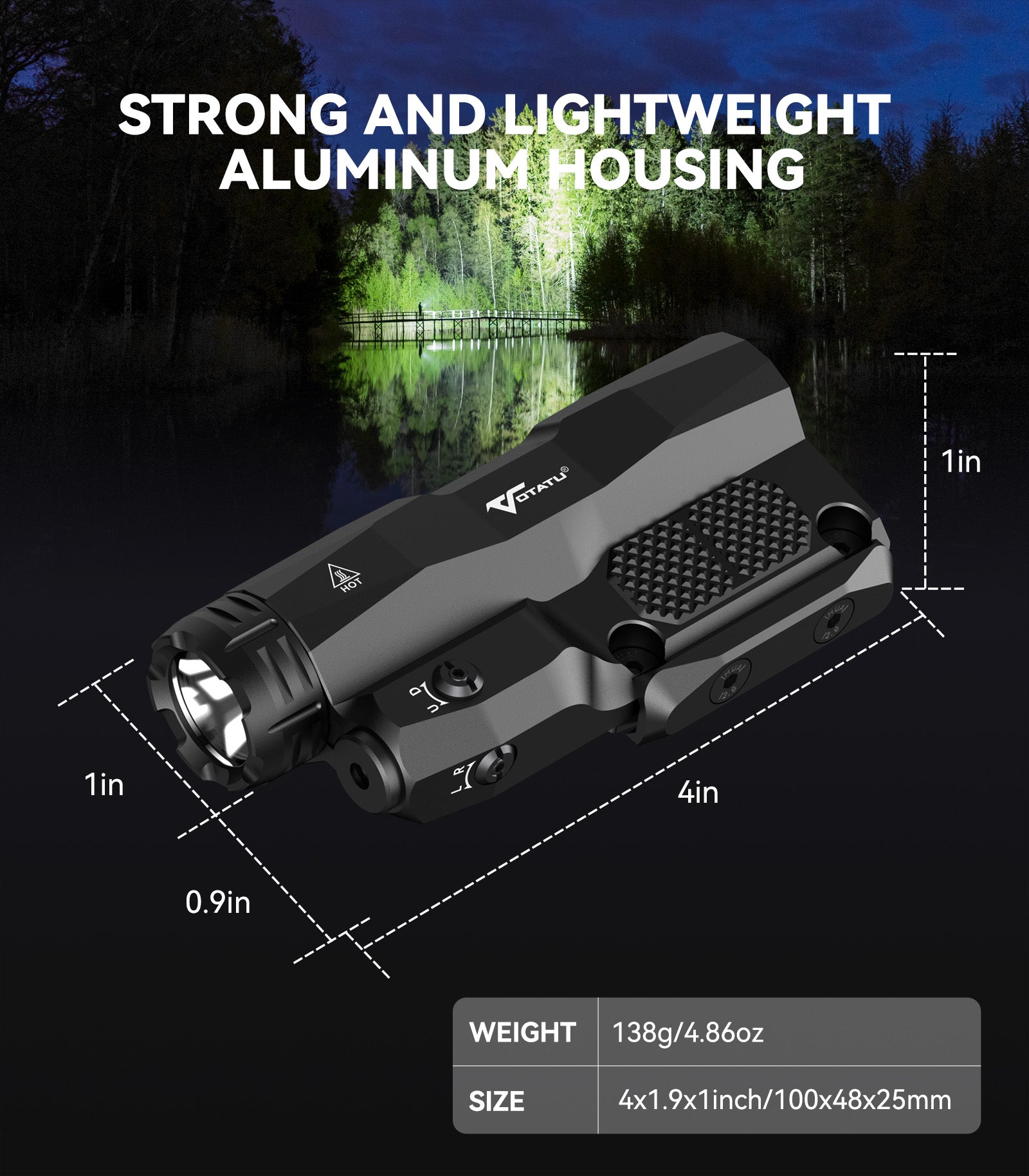 VOTATU M6L-G Picatinny/Mlok Flashlight Laser Combo VOTATU M6L-G Picatinny/Mlok Flashlight Laser Combo