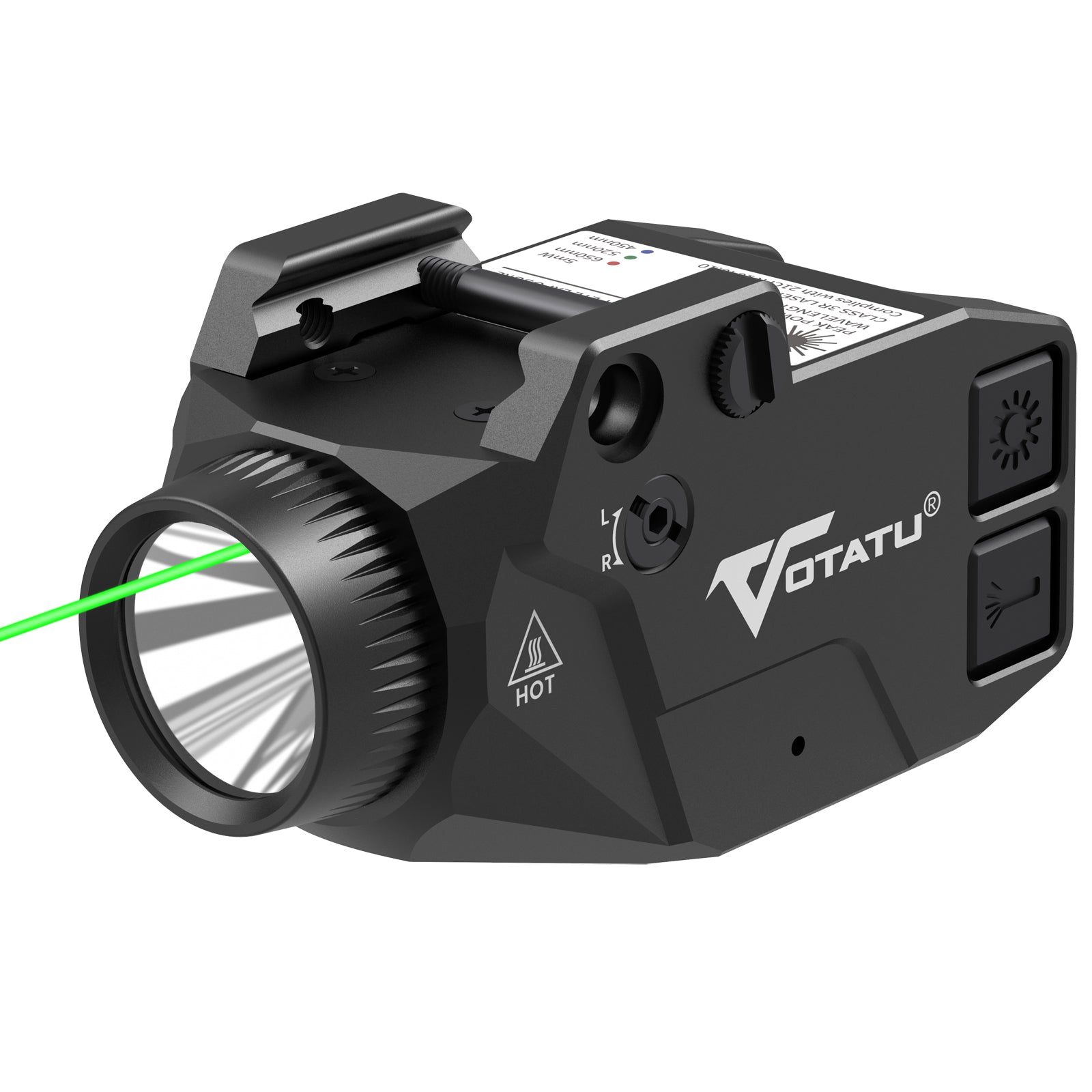 VOTATU H8L-G Pistol Light Laser Combo | 800 Lumens Green Laser GL