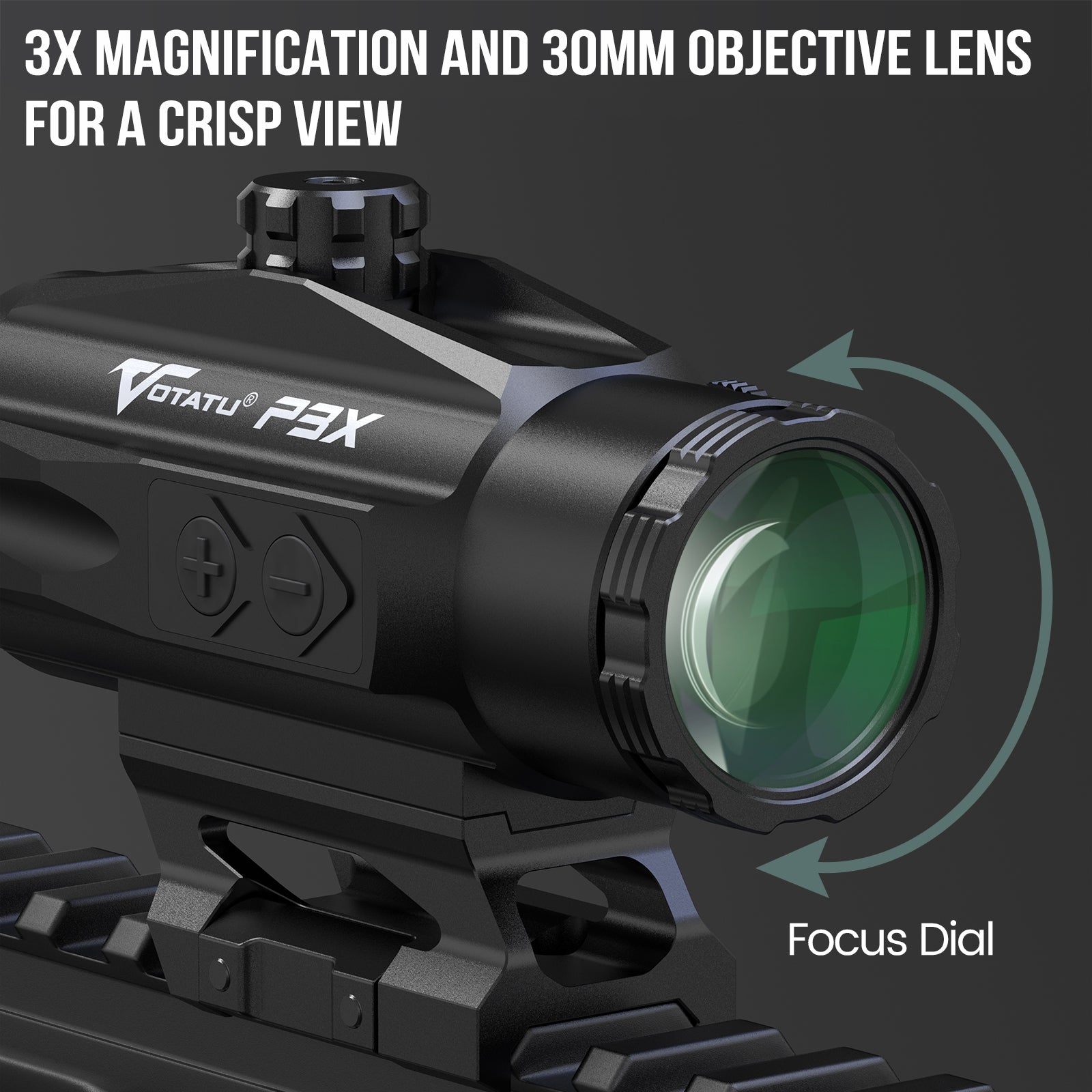 3x Magnification Votatu P3X Prism Scope | Shake Awake 3X Magnification | Tactical Optic ...